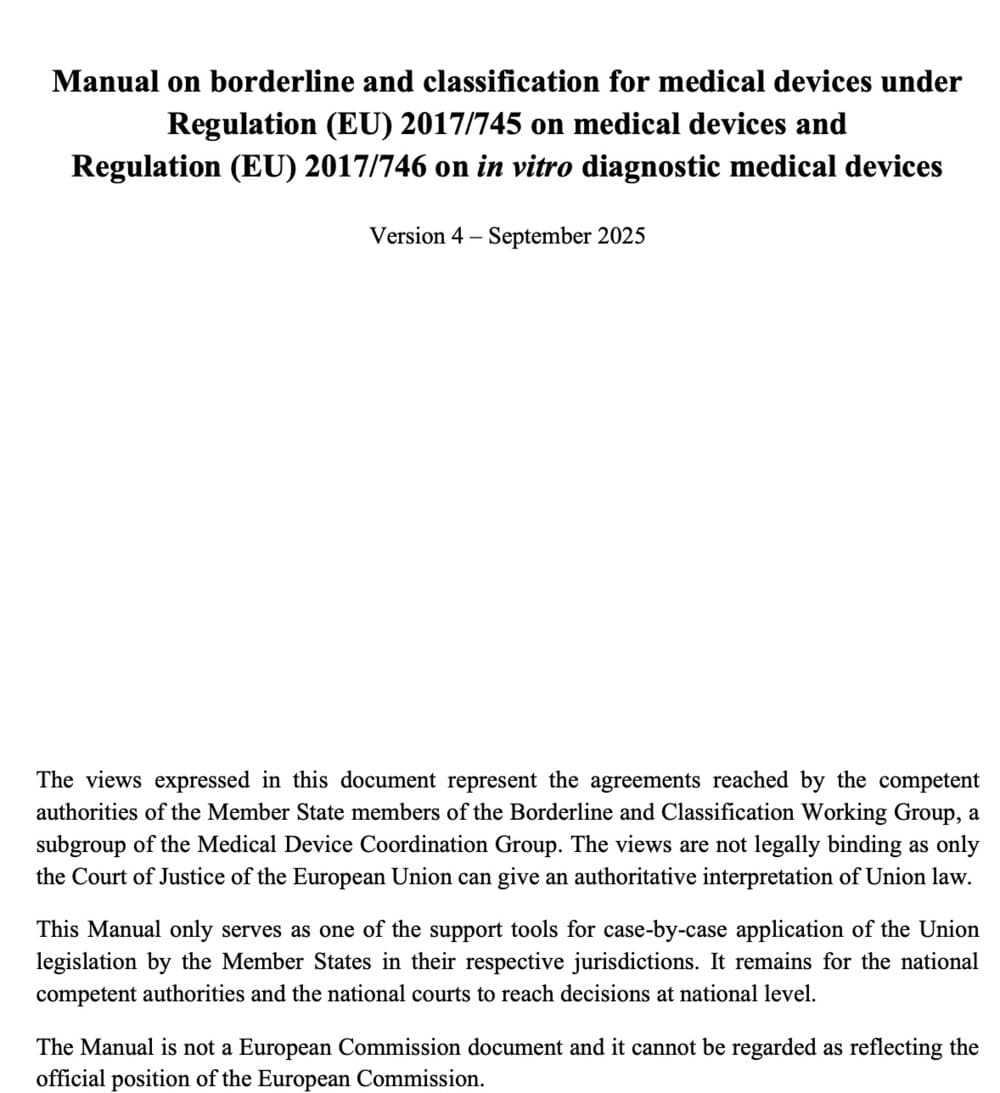 Version 4 du guide Borderline & Classification : ce que les fabricants doivent retenir (septembre 2025) Version 4 du guide Borderline & Classification : ce que les fabricants doivent retenir (septembre 2025)